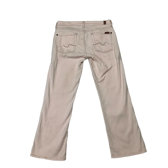 7 For All Mankind 7FAM Jeans Sz 27 Crop Bootcut Pink - Picture 2 of 10